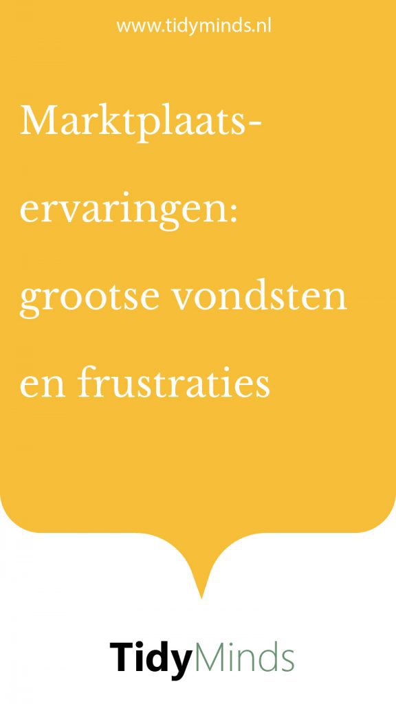 Marktplaats ervaringen ontspullen minimalisme